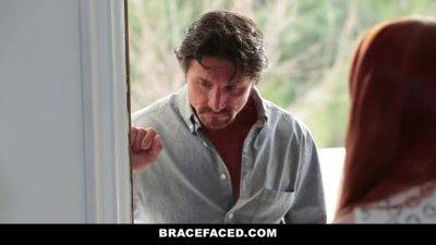 Krystal Orchid gets her tight pussy pounded by her dad's friend's big cock while wearing her tiny braces - sexu.com