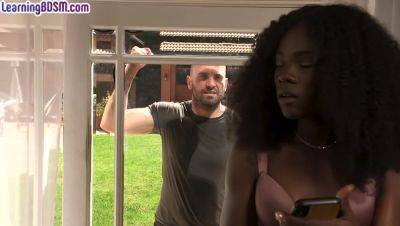 BDSM hot ebony drilled by big white cock in wet pussy - txxx.com