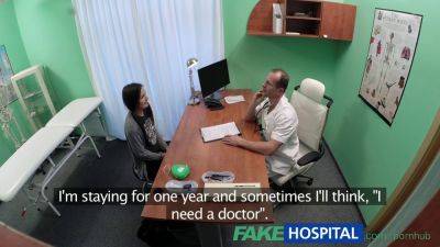 Watch this hot student with black hair beg for a hard dick in her fakehospital exam - sexu.com