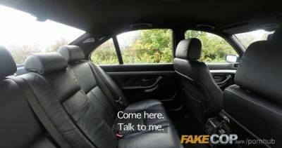 Sabrina Jay & Monty Cash get their tight pussyholes drilled by fake cop in public - sexu.com - Britain