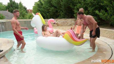 Rebecca - Poolside Airtight DP With Horny Spinner Rebecca Volpetti Leaves Pussy Gaping GP2237 - PornWorld - hotmovs.com - Romania