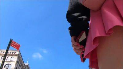 Candid street upskirt - voyeurhit.com