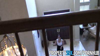 Pepper Xo strips & masturbates in hot real estate agent POV video for porn site - sexu.com