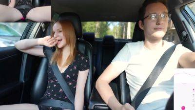 Verlonis - Surprise Verlonis For Justin Lush Control Inside Her Pussy While Driving Car In Public - upornia.com - Russia