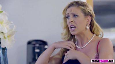 Milf Mom Peels Off Her Dress And Enjoy Threesome Fuck - videomanysex.com