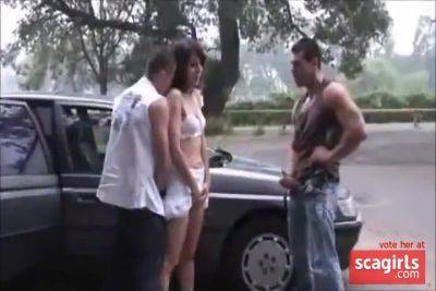 Public Sex - Threesome On The Street - hclips.com
