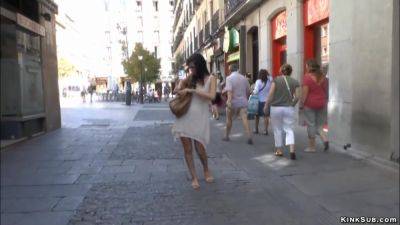 Dude Parades Bound Gf In Public - hclips.com