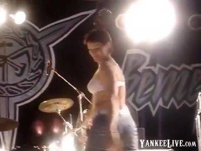 Sexy Girls Flashing Public Nude Rock Concert Striptease - hclips.com