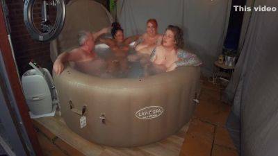 Amateur Hot Tub Fun With 3 Hot British Milfs - hclips.com - Britain