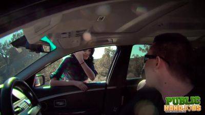 Public Handjobs Ashton Haze Jerks Off Stranger - hotmovs.com