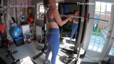 Daddyscowgirl - Blonde Hotwife Workout Turns Into Face Sitting Fuck Session - upornia.com