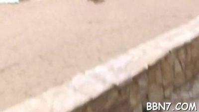 Baring Her Assets In The Car - videomanysex.com