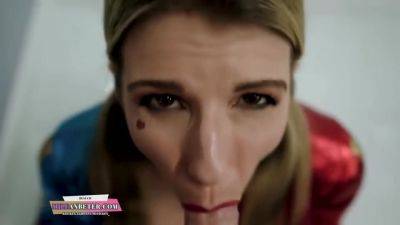 Harley Quinn - Hot Cosplay Harley Quinn Blows Veiny Dick P1 - videomanysex.com - Germany