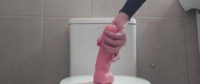 Fucking A Dildo In The Bathroom Of My House - desi-porntube.com