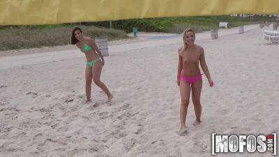 Check out this hot public threesome with a teen pick-up and beach party in HD - sexu.com