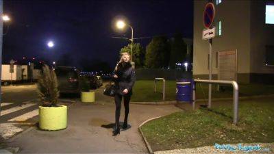 Naughty amateur takes stranger's hard cock in public & gets a cumshot - sexu.com