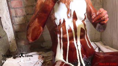 Chocolate Muff-in With Cream - Messy Bush Fanny - upornia.com