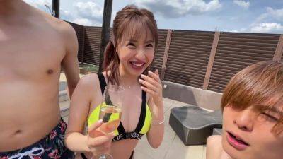【夏の巨乳GAL詰め合わせ！！全員Gオーバーのド淫乱ギャル×3の屋外6P大乱交SP！！】まさに酒池肉林！！右からギャル！！ギャル！！ギャル！！全員G乳以上のはい天国！！テンション爆上げでお触りオッケ！！ゴムはNO！！ - txxx.com - Japan
