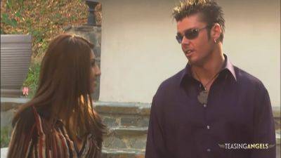 This Brunette Secretary Looks Wonderful While Having Very Arousing Sex In A Beautiful Garden - upornia.com