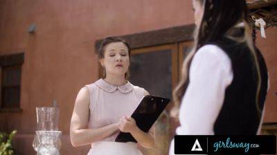 GIRLSWAY - Asian Babe Aria Lee Fakes Being A Caterer To Confront Bride-To-Be Bestie Alexia Anders! - hotmovs.com