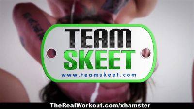 Vanessa Cage - Vanessa Cage fucks her trainer in this steamy team-skeet video - sexu.com