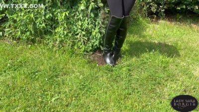 Licking Mistresss Muddy Boots Clean - hotmovs.com