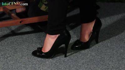 CFNM military femdom MILFS suck cock in bondage threesome - hotmovs.com - Britain