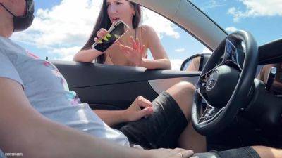 Sexy Stranger Sucks Dick In A Car In A Public Parking Lot! - hclips.com