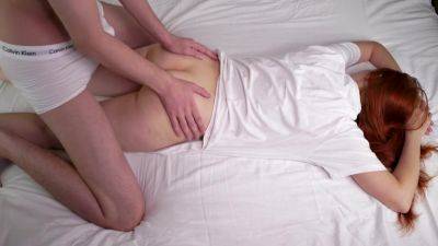 Stepsister Asked For A Back Massage But Forgot To Wear Panties - hclips.com