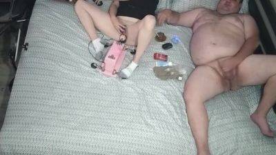 #56 - Jacking Off While She Gets Dick From The Fuck Machine - hclips.com