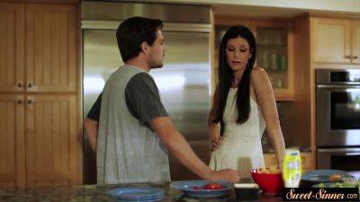 Stepmom India Summer gets pounded hard in the kitchen by stepson CeCe Capella - sexu.com - India