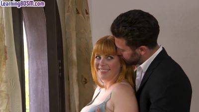 BDSM anal loving redhead with ballgagged mouth fucked in ass - hotmovs.com