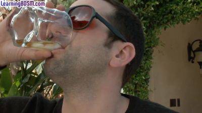 BDSM anal babe with ballgagged mouth whipped and fucked - hotmovs.com