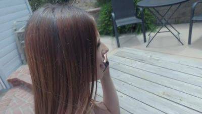 cute girl gets a facial from stepdad - upornia.com