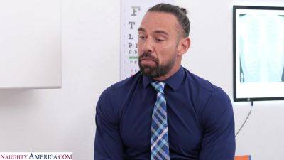 Kay Lovely fucks her boob Doctor in his office - hotmovs.com - Usa