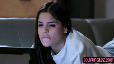 Busty lez MILF facesitting pussyeating 21yo with small boobs - txxx.com