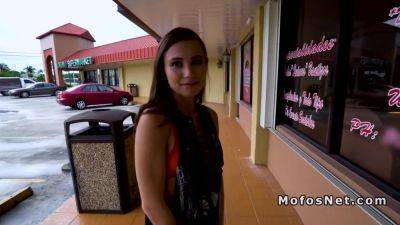 Beautiful Brunette Playing Hard In Public - Aidra Fox - hotmovs.com