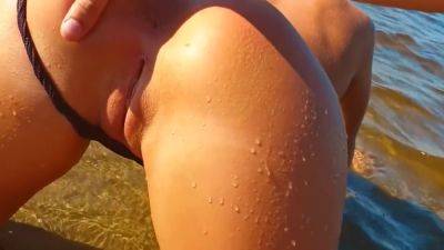 Petite Friend Of Mine Fucking Outdoor On A Public Spanish Beach! Pov - hclips.com - Spain