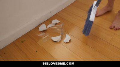 Kara Faux seduces her step-siblings with a strip tease and doggy-style pounding - sexu.com