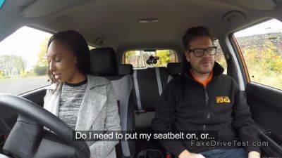 First Driving Class Ends With Cock In Ebony Student - videomanysex.com