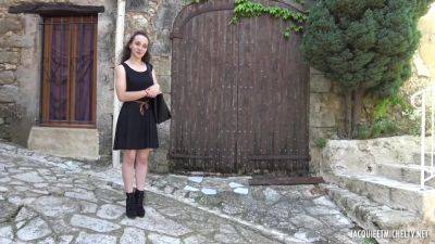 Teen Amandine first time in a threesome - hotmovs.com