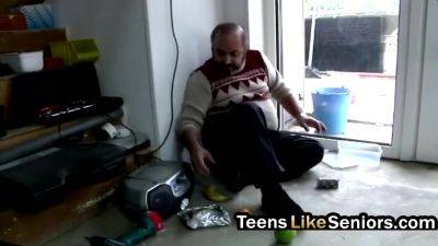 Naughty Cutie Gets Pleased By Grandfa - hclips.com