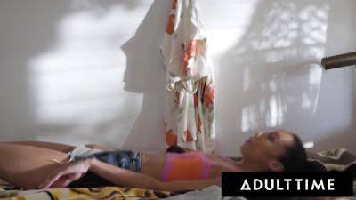 ADULT TIME - College Babe Alexis Tae Devours Longtime Crush Ana Foxxx's Clit! - hotmovs.com