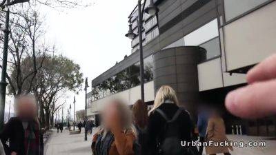 Euro Brunette Bangs Stranger In Bathroom - hclips.com