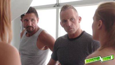 The Teens Ride On Top Of Their Dads Middle Aged Woods - hotmovs.com