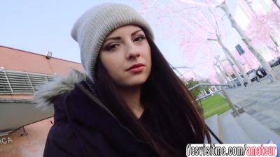 Rebecca - Hot Rebecca Gets Banged Standing Doggystyle By The Stra - hclips.com