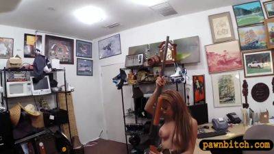 Busty Babe Posed With A Rifle And Banged By Pawn Dude - hclips.com