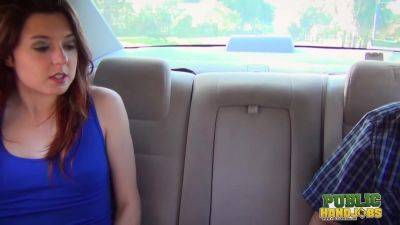 Public Handjobs Cassidy Bliss Back Seat Car Handjob - txxx.com