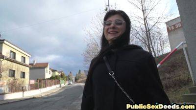 Sexy perverted bitch fucked hardcore in POV at public place - txxx.com