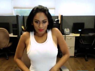 Sexy girl Masturbating on webcam in office - drtuber.com